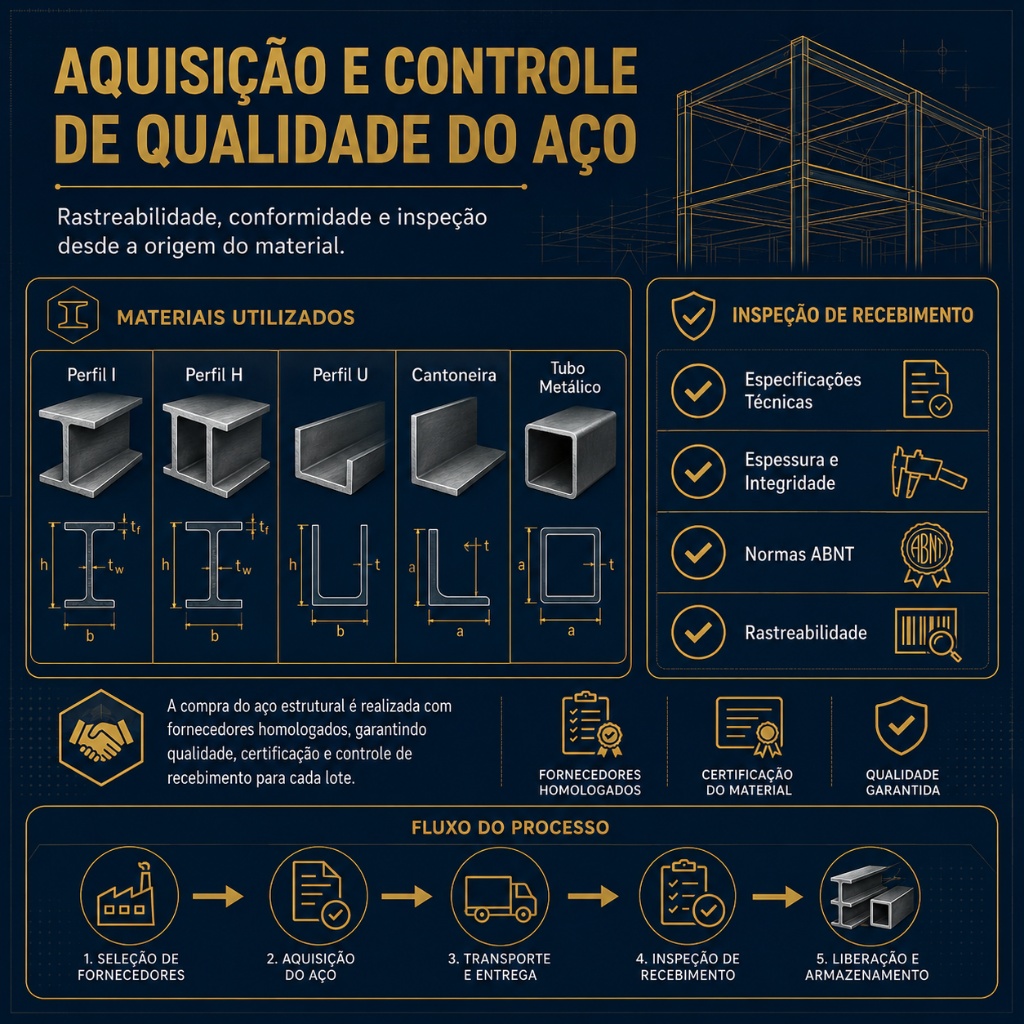Infográfico: Aquisição e Controle de Matéria-Prima