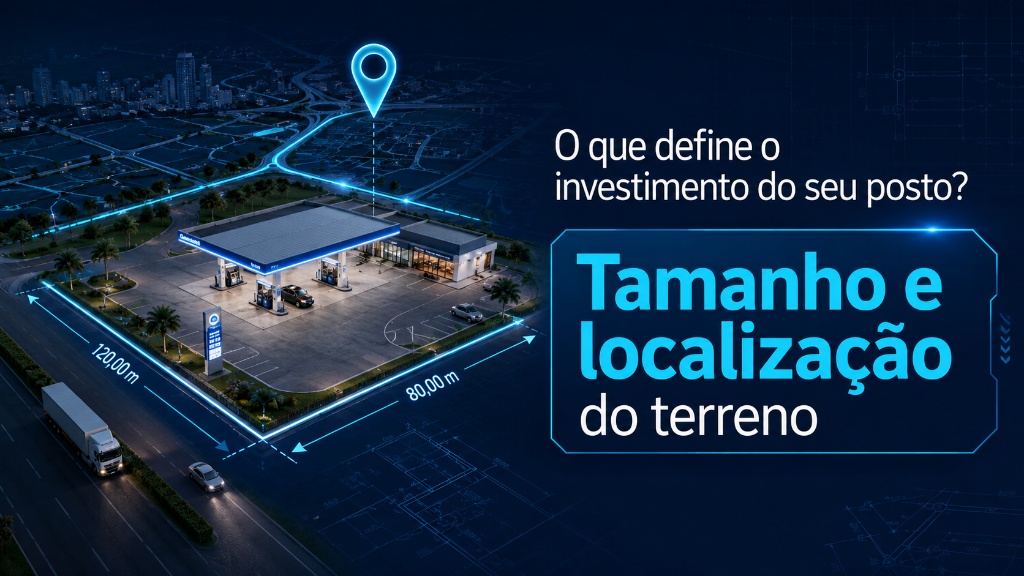 Infográfico: impacto do tamanho e localização do terreno no custo do posto