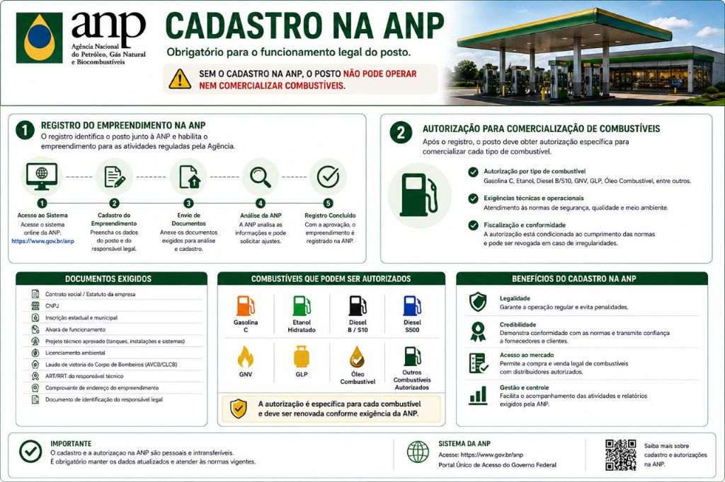 Cadastro ANP posto de combustível