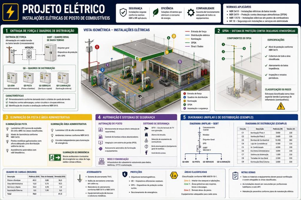 Projeto Elétrico posto de combustível